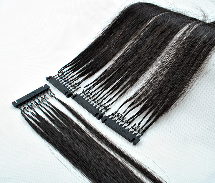 Real hair 6D pick up hair Hair Beam No marks Invisible full head to pick up natural black Senior Yunnan hair can be drifted