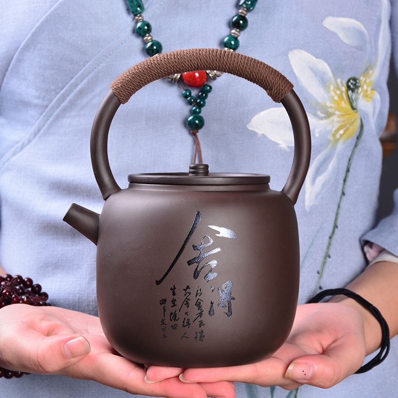 Home Water Furniture Ceramic Purple Sand Creative Cold Kettle Suit High Temperature Resistant Hotel Cold Kettle Teapot 700ML