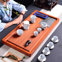 Kung Fu Tea Set Tea Pan Black Sandalwood Black Wujinshi Flowers Pear Wood Whole Tea Table Tea Sea Home Solid Wood Electric Wood Tea Tray