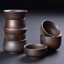 Retro Coarse Pottery Firewood Burning Single Cup Kongfu Tea With Zero Game-tasting Tea Cup Master Cup