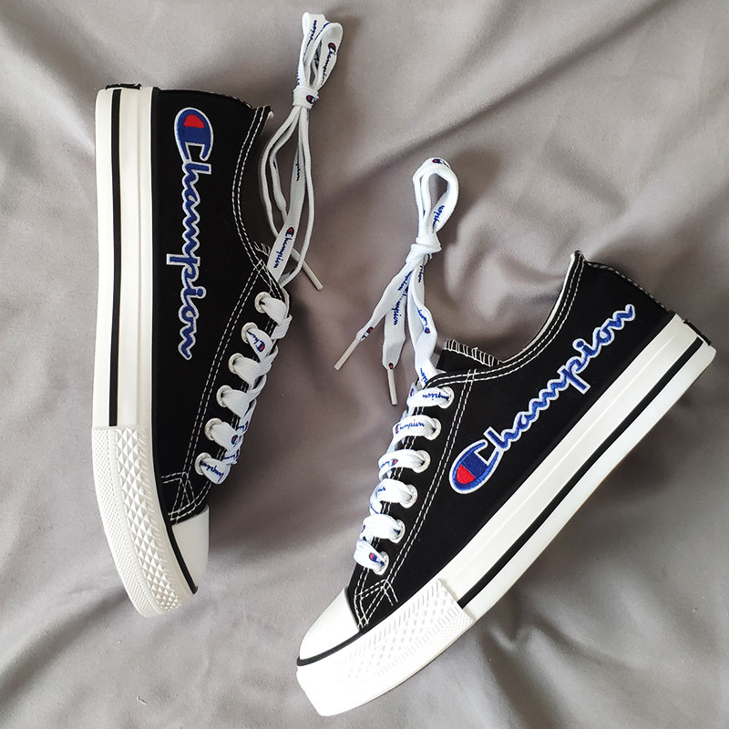 Baili Renewal Low Champion Ow Co-name Cherry Blossom Man and Co-girl Canvas Shoes