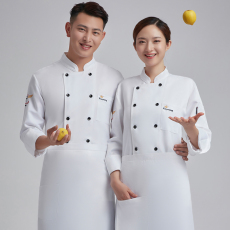 Спецодежда 餐饮饭店厨师工作服男长袖烘焙烧烤西餐厅后厨厨房厨师服秋冬装