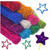 Christmas diy hairy root twist stick glitter hairy gallop kindergarten childrens puzzle handmade creative materials