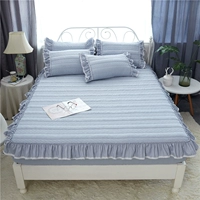Đầm trải giường bằng vải ren dày một mảnh Simmons nệm bảo vệ chống trượt 1,8m1,5 mét màu đặc - Trang bị Covers Mẫu ga phủ giường