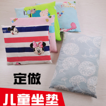 Kindergarten cushion small chair cushion baby carriage cushion universal Four Seasons pure cotton breathable childrens dining chair cushion customized