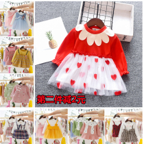 Childrens clothing 0 Infant spring and autumn dresses Baby girl skirts Spring girls long sleeve skirts 1 Princess 2 Foreign style 3