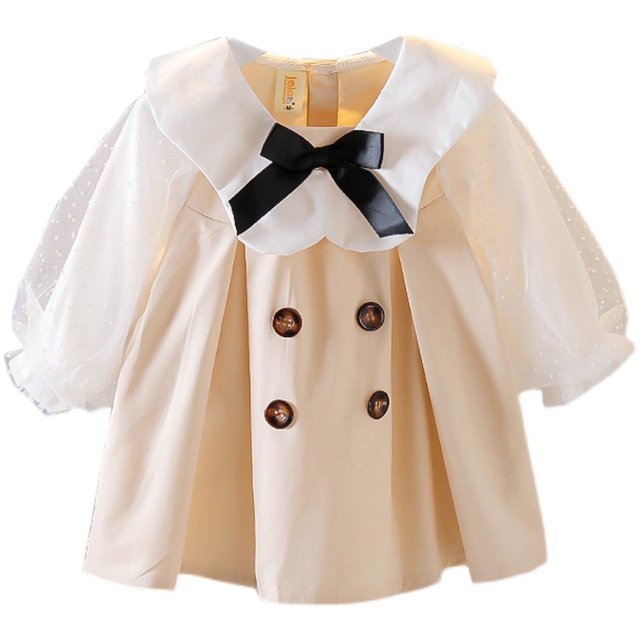 Girls Dress Spring and Autumn 2021 New Western Style One Year Old Fashion Princess Puff Sleeve Autumn Children's Baby Skirt