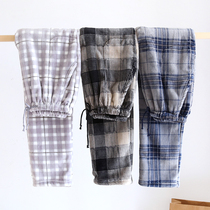 Pajama pants mens autumn and winter coral fleece warm pants plus velvet thickened warm loose trousers mens flannel home pants