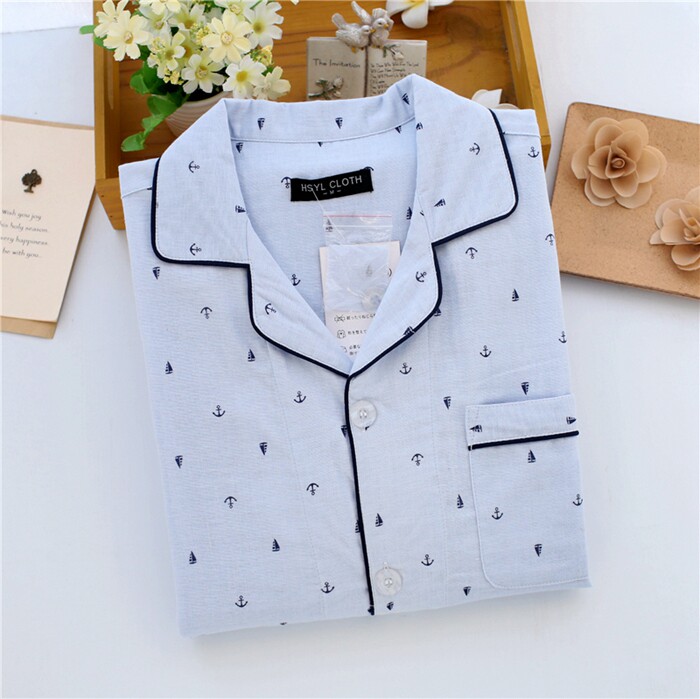 Clearance Special Men's Cotton Gauze Crepe Gentleman Air Layer Flannel Home Kimono Men's Suit Defects - Taobao