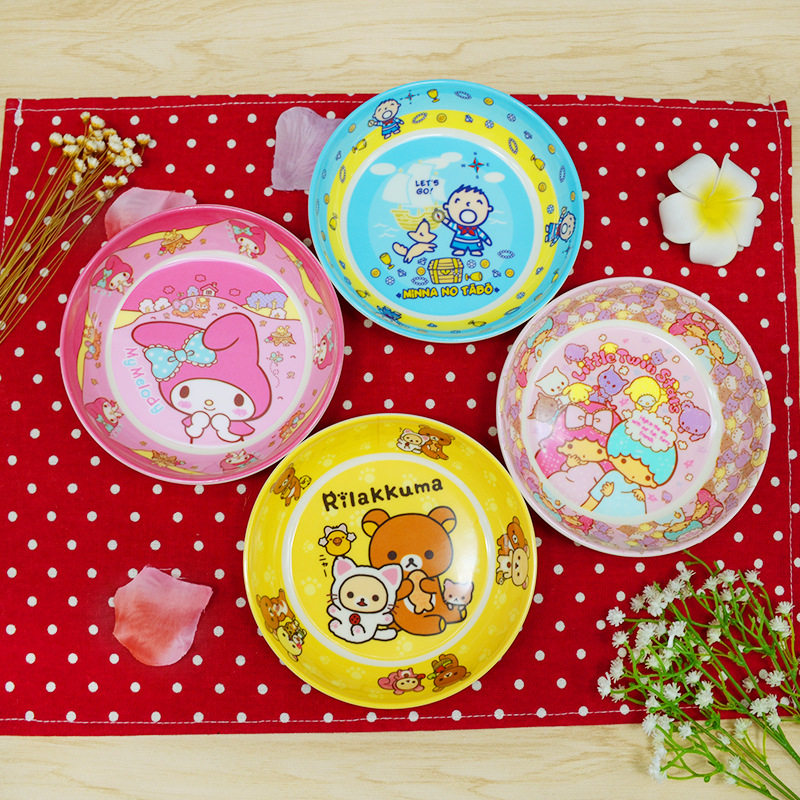 Cute Cartoon Metamine Eco-friendly Breakfast Pan Creative Children Cutlery 5 Inch Disc Beauty Petri Dish Manufacturer Direct