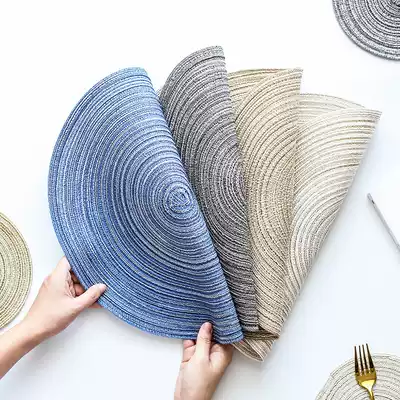 Japanese-style cotton yarn pot mat Heat insulation mat Hot thread round placemat coaster Hand-woven table surface non-slip bowl pad