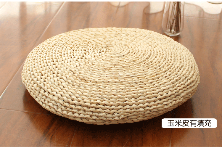Dày rơm tatami futon đệm thiền thiền yoga Phật tròn đan mat lông kiểu Nhật ngô - Ghế đệm / đệm Sofa nệm lót ghế văn phòng