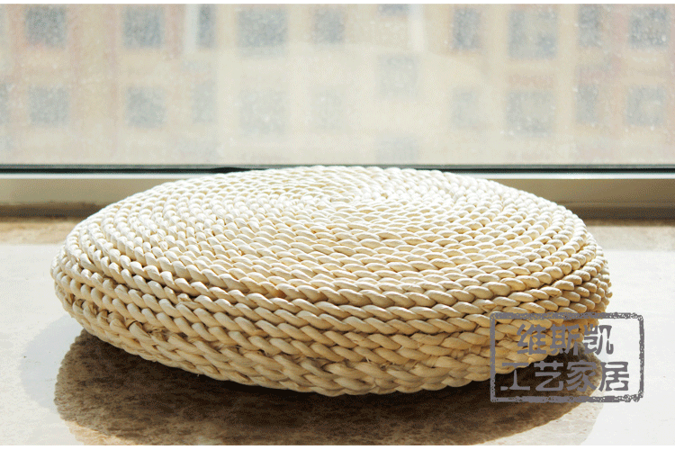 Dày rơm tatami futon đệm thiền thiền yoga Phật tròn đan mat lông kiểu Nhật ngô - Ghế đệm / đệm Sofa nệm lót ghế văn phòng