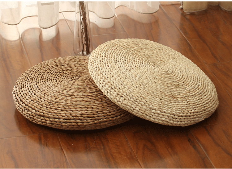 Dày rơm tatami futon đệm thiền thiền yoga Phật tròn đan mat lông kiểu Nhật ngô - Ghế đệm / đệm Sofa nệm lót ghế văn phòng