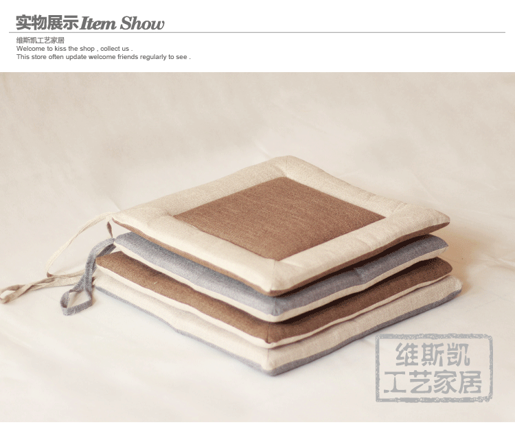Linen ăn uống ghế ghế đệm ghế văn phòng đệm đệm sinh học phân dày mùa đông mông pad - Ghế đệm / đệm Sofa thảm trải ghế sa lông