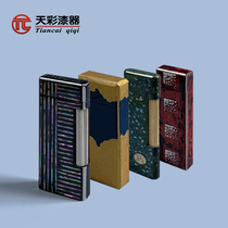 Large lacquer shell lighter surface creative design inlaid snail egg shell rhino skin lacquer Maki painting change coating process needs to be customized
