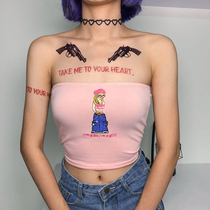 Flower arm teenage girl TATOO D15 take me toyour red letter gun pattern tattoo sticker