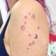 Flower-armed girl TATTOO X94 ins colorful star moon love colorful cute tattoo stickers one set of three