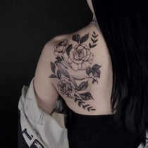 Flower arm girl TATTOO D25 flower whale ukiyo-e Large picture back TATTOO on the back