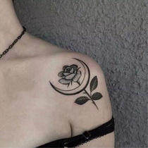 Florist queen TattoO QUEEN X45 dark hand-painted crescent flower twigs with sexy tattoos glued to 20