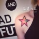 Flower Arm Girl TATTOO X55 Colorful Five-Pointed Star Star Shoulder Clavicle Tattoo Sticker