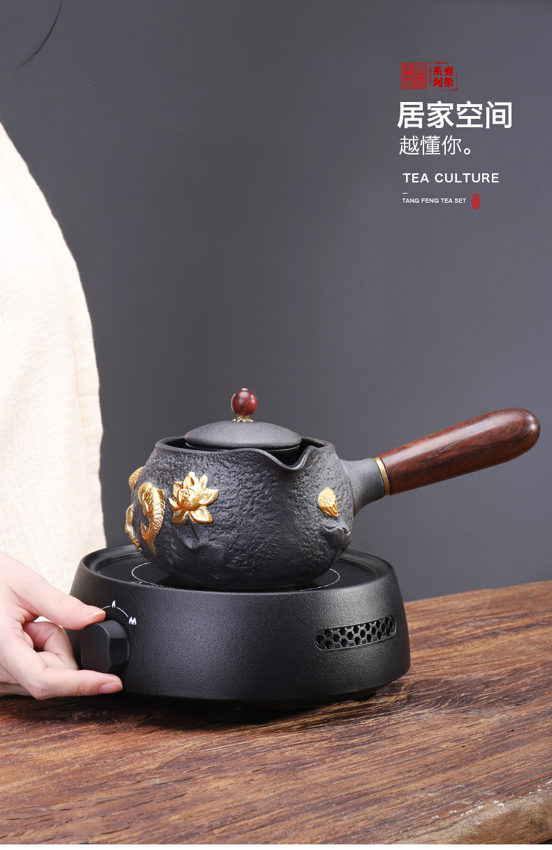 Tang Feng paint side boil ceramic teapot set of small filtering clay POTS to burn tea device household electric tea stove