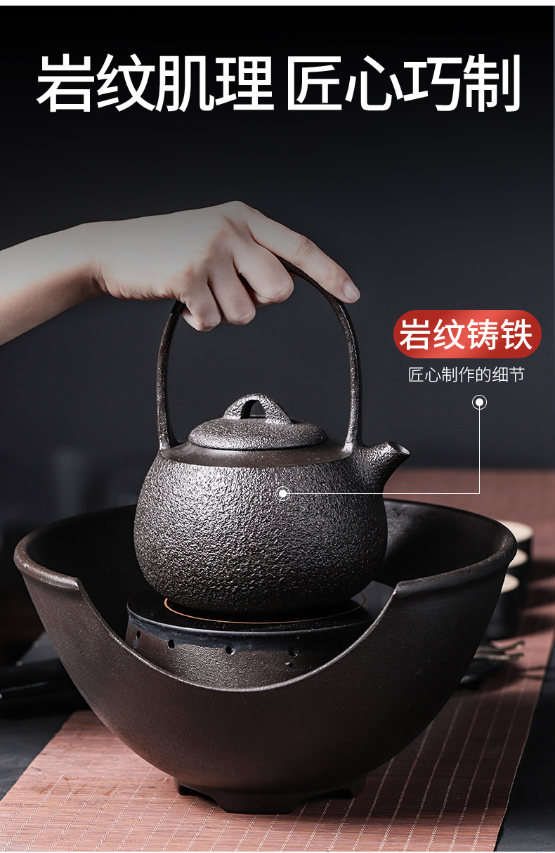 Tang Feng cast iron kettle suit retro move electric TaoLu household contracted iron pot of big capacity of cast iron pot of 190051