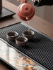 New High-End Bakelite Tea Tray, Light Luxury, Modern and Sophisticated, Wooden Luxury Stone Dry Tea Brewing Table with Drainage for Office Use