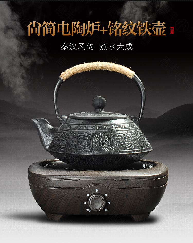 Tang Feng cast iron pot of tea kettle Japan electric heating electric TaoLu cast iron teapot brother pot kettle suit