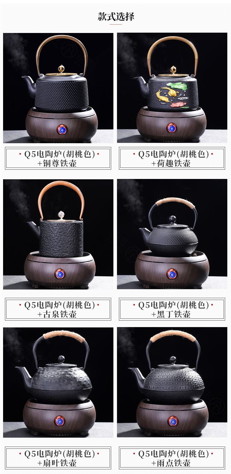 Tang Fengtie cast iron pot of cooked pot household contracted electricity TaoLu kettle electrothermal furnace boiling tea is tea stove suits for