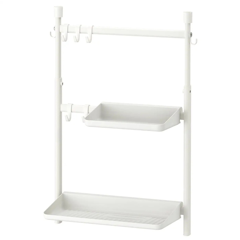 Ikea Suna Kitchen Storage Rack, Storage Piece, Shelf, Storage Rack, Dish Drying Rack, Hook, No Drilling Required