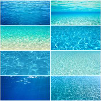 Fish tank background sticker ocean sea water landscaping decoration sticker