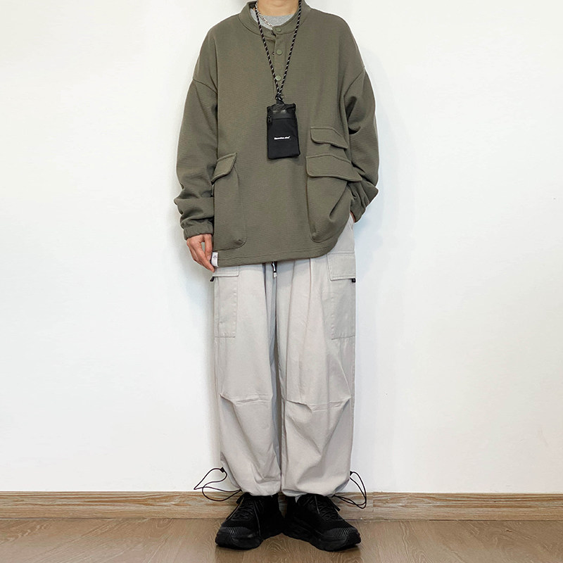 RCMAN American casual simple cityboy army green industry multi-bag undisclosed wear men and half-head without hat