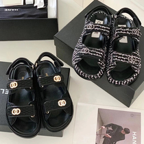 Small Fragrance Magic Applique Sandals Women Summer Thick Bottom Fairy Wind Style Sandal Sandals Net Red Heightening Temperament 2022 Summer New