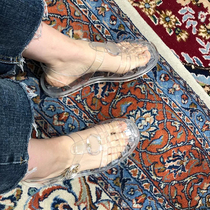 Hollowed-out dongle shoes French style Roman sandals jelly sandals womens fashion sandals net red stars with the same paragraph 2022 Summer