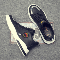  Extra large size mens shoes autumn 45 Korean casual board shoes 46 white-soled black sports shoes 47 high-top shoes mens trendy shoes 48