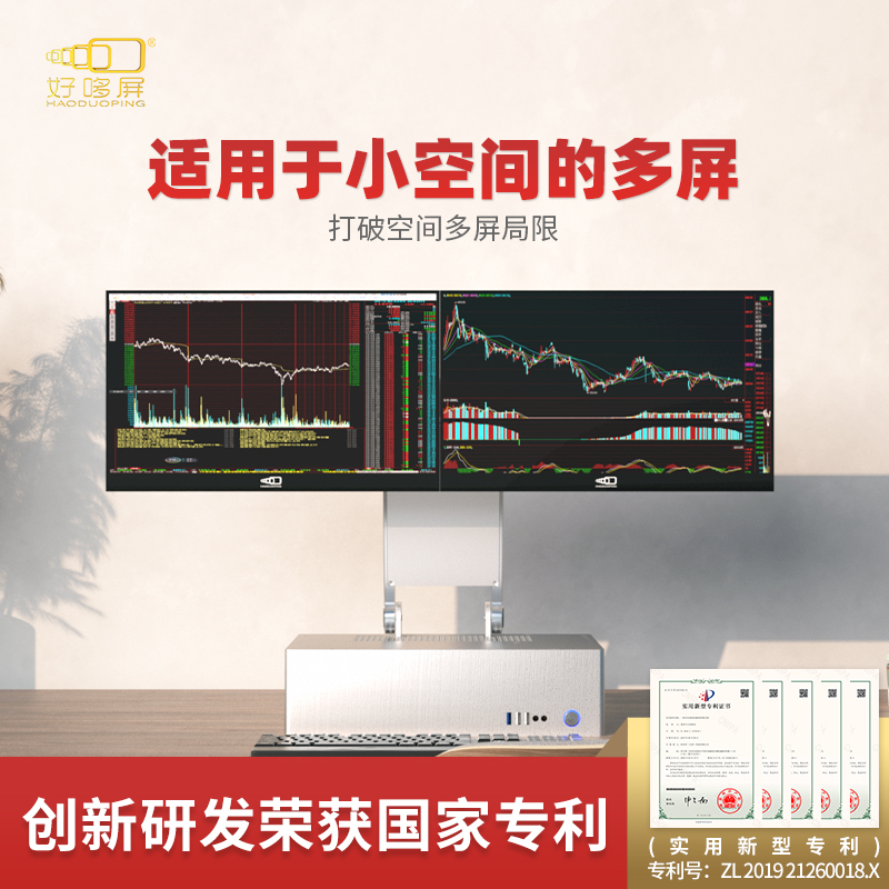 Haoduo screen A mini financial multi-screen stock speculation computer one machine multi-screen multi-opening professional trader to watch the trader