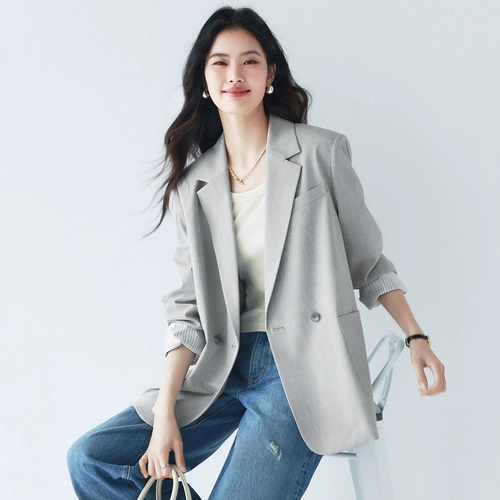 Осенний пиджак классического кроя для отдыха, черная куртка, изысканный стиль