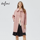 Зимнее шерстяное длинное двусторонное шерстяное пальто, средней длины