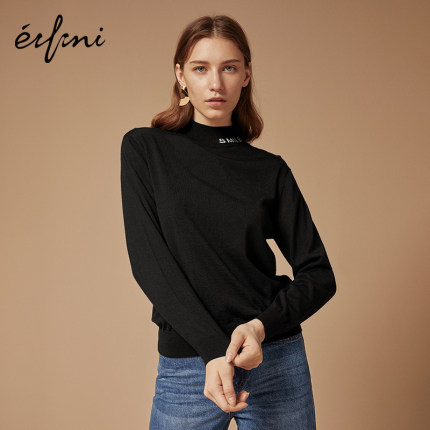 何穗同款伊芙丽2018秋装新款短款紧身薄款半