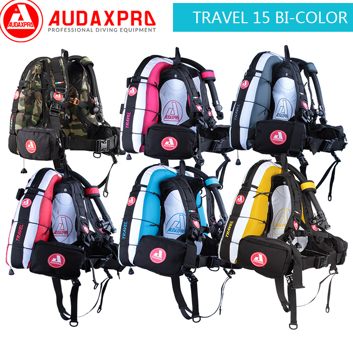 AUDAXPRO TRAVEL 15 BI-COLOR CAMO two-COLOR small back fly diving bcd Buoyancy vest