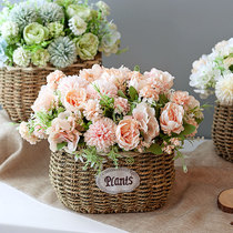 Already Strangerlike Rose Flower Fields Garden Flower Basket Flower Arrangement Fake Floral Decoration Flower Suit Living-room Adornment Table Hem