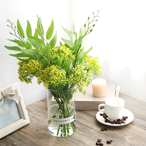 Indoor Table Emulation Green Plant Flower And Grass Bottle Table Living Room Hydroponic Decoration Pendulum Small Potted Nordic Ins Wind
