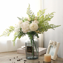 Department of Mori simulation White Mori Department Fake Silk Rose Embroidered Ball Nordic Small Freshens living room table Swaying Pieces Home Decoration