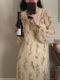 Elegant, light and familiar style retro color gentle dress ins Korean autumn and winter bottoming loose and versatile tea break dress