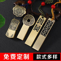 3 0 High Speed 64gU disc Ruyi 4 Leaf Grass Bronze Money China Wind Personality Creative Gifts Students Computer Mobile Phone Dual Purpose Uber 64G Genuine mobile Storage lettering waterproof