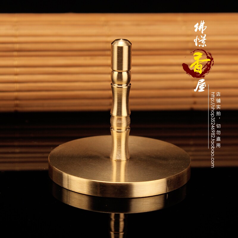 Buddhist House Pure copper color round gray pressure fragrance spice scoop shovel thickening fragrance appliances