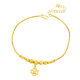 Vietnamese Pure Sand Gold Jewelry That Does Not Fade, Plated with 24K Gold, Palace Bell, Ancient Style Gold Bell, Fashionable and Feminine Anklet