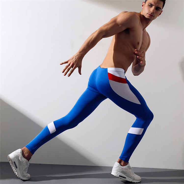 Giải phóng mặt bằng, quần mùa thu nam bó sát thể thao Quần legging nam eo thấp gợi cảm màu mỏng phù hợp với quần ấm quần legging