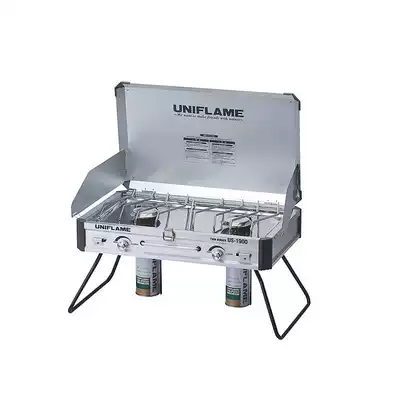 Japanese UNIFLAME double head gas stove US-1900 storage bag outdoor picnic camping card oven